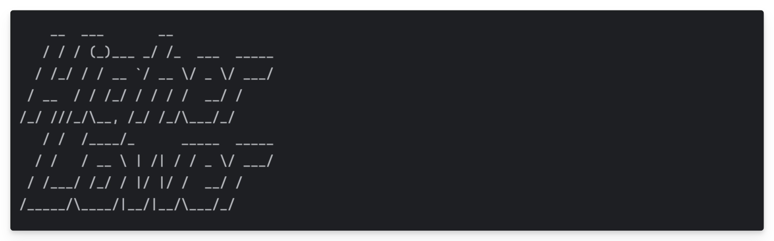 ASCII 艺术字符